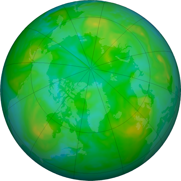 Arctic ozone map for 16 July 2023